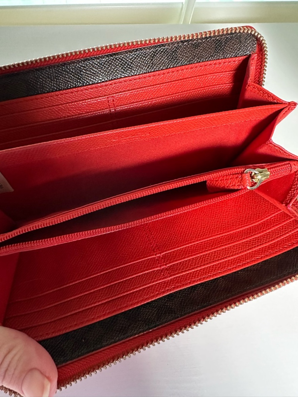COACH Orange Leather Zip-Around Wallet in excellent condition - Picture 8 of 8